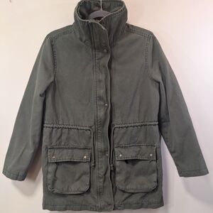 Old Navy Olive Green Canvas Utility Barn Jacket - Small